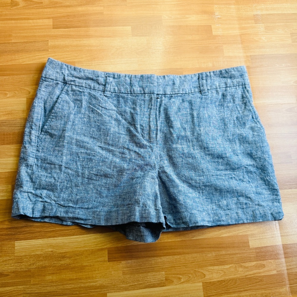Loft linen blue shorts size 10
